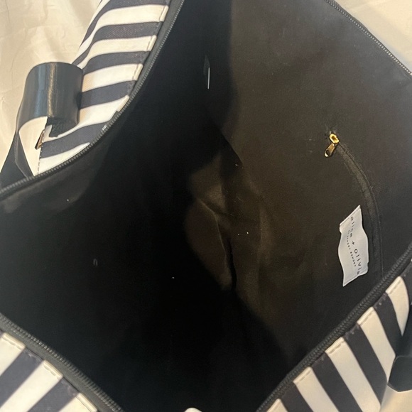 Alice + Olivia Black and White Striped Tote - Picture 6 of 6